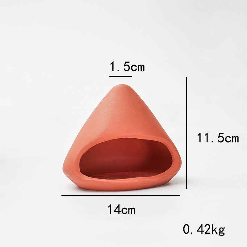 Ceramic Palo Santo Holder Burner Mini Chiminea (White/Black/Red)