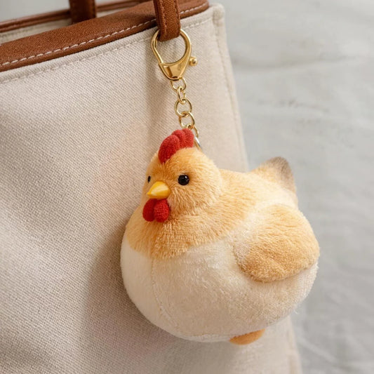 Cute Chicken Plush Keychain – Soft Stuffed Animal Bag Charm Pendant 2