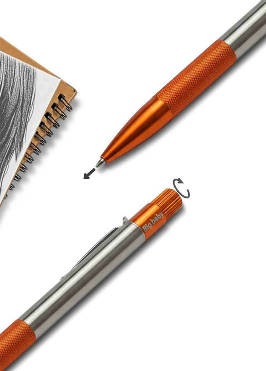BTST Classic All-Metal Ballpoint Pen Twist Retractable,0.7mm Black Ink