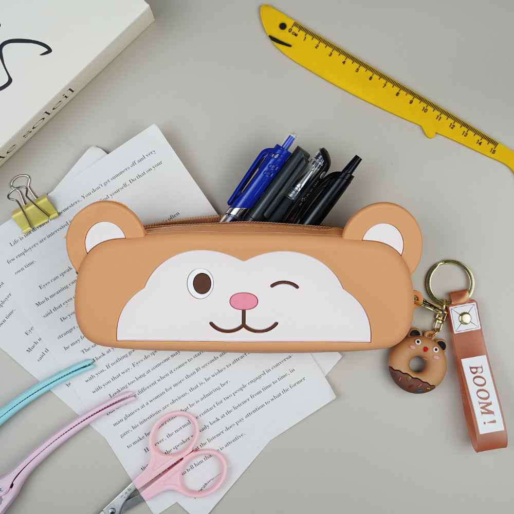 Cute Cartoon Animal Silicone Pencil Case