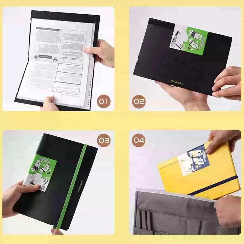 KING JIM 5894H COMPACK File Holder, A4, Bi-Fold,