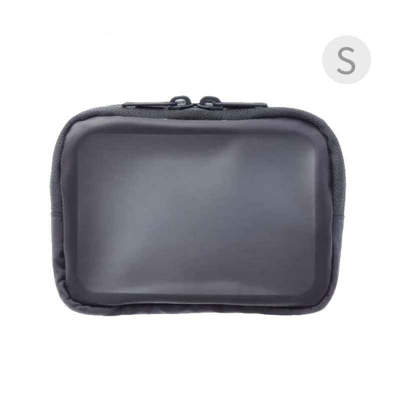 Transparent Makeup & Digital Organizer Bag – Travel Gadget Pouch Black S