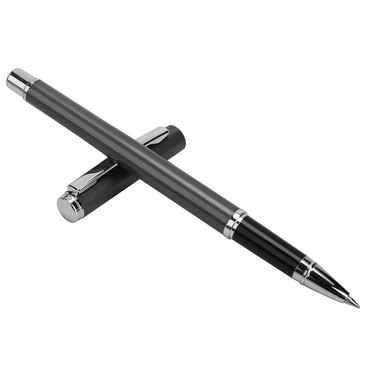 Deli S82 Metal Barrel Gel Pen 0.5mm Black Ink - 4 Pack