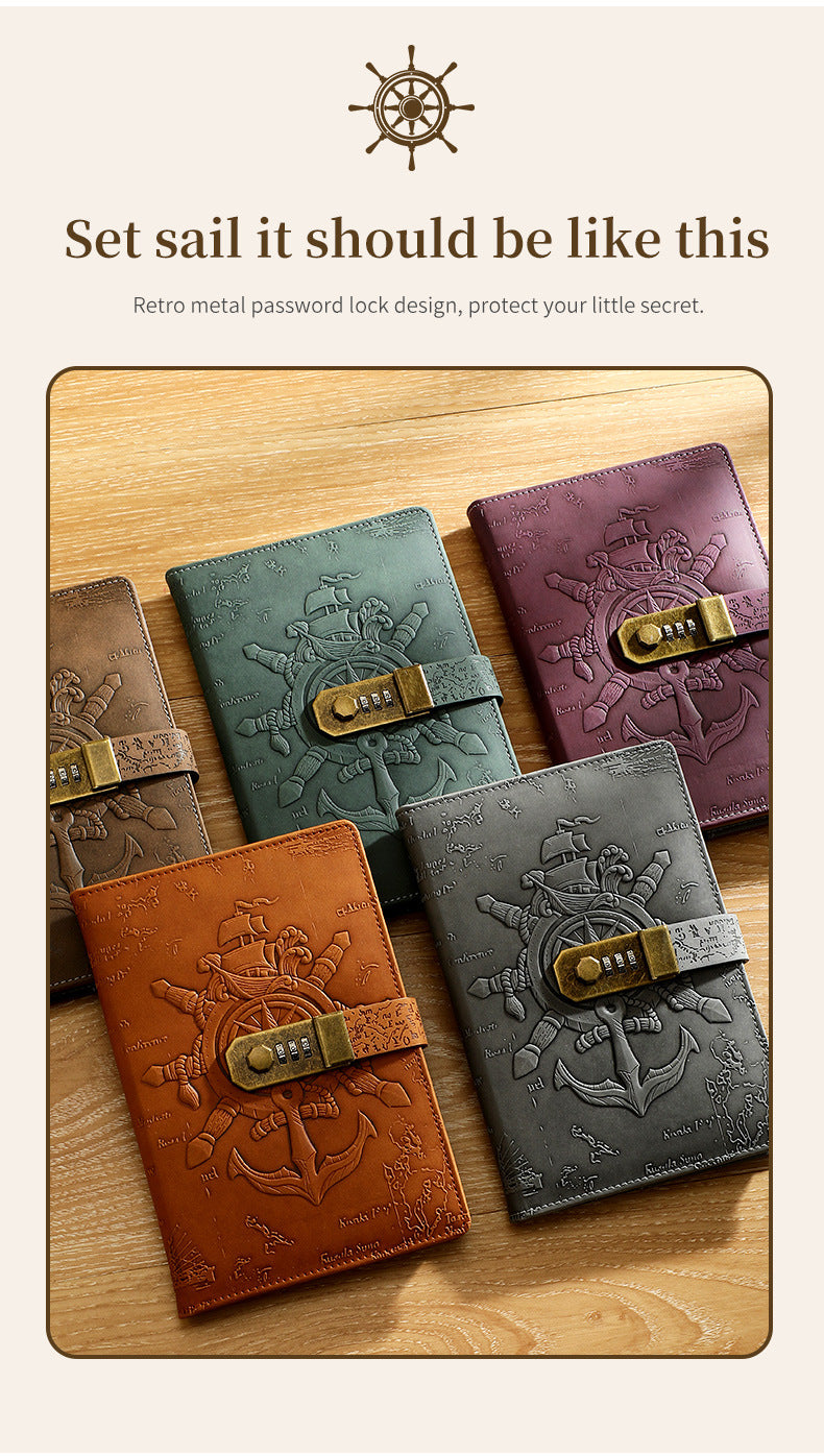 A5 Journal Retro Password Notebook Relief Sculpture