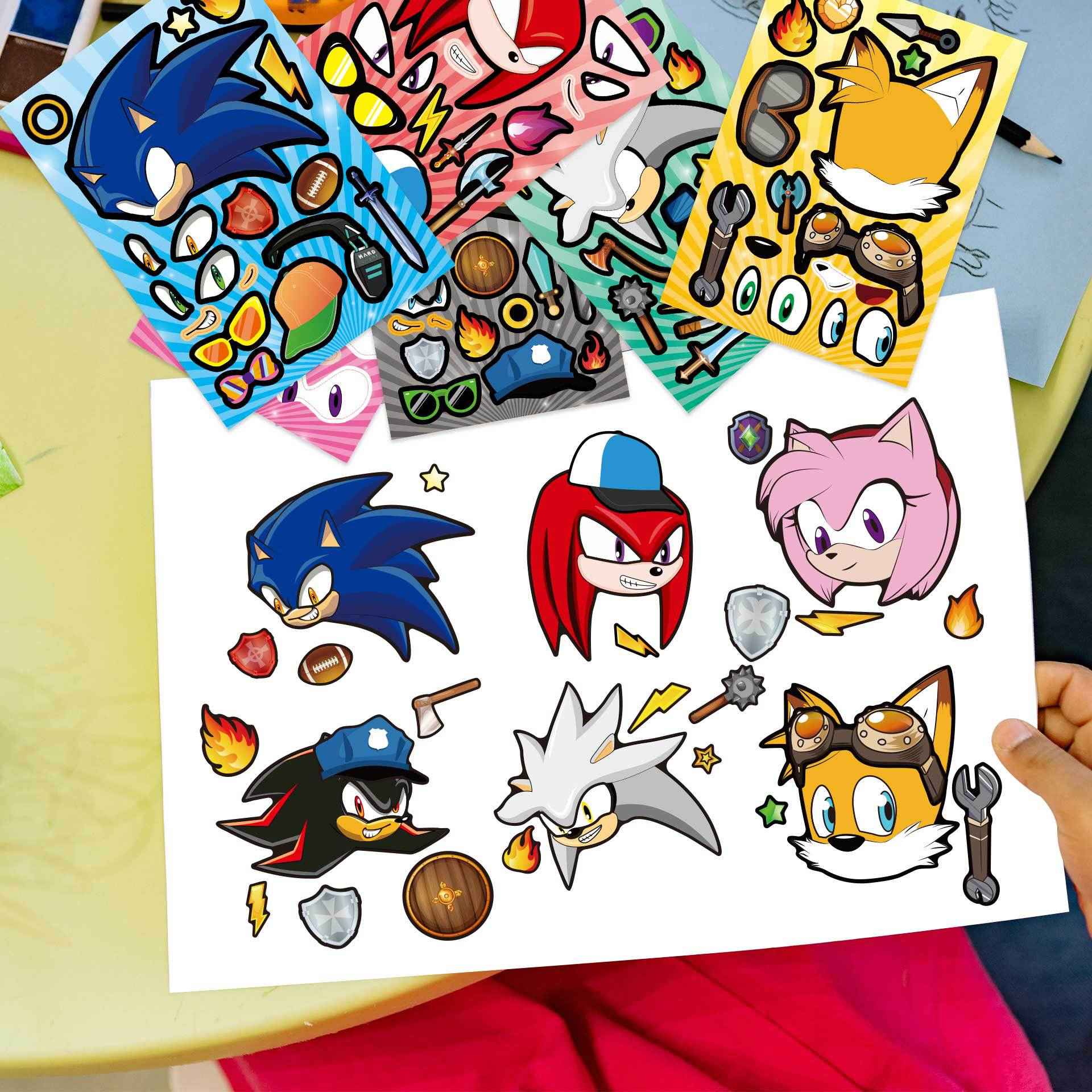 Make a Face Sonic the Hedgehog Anime Stickers for Kids 30 Sheets
