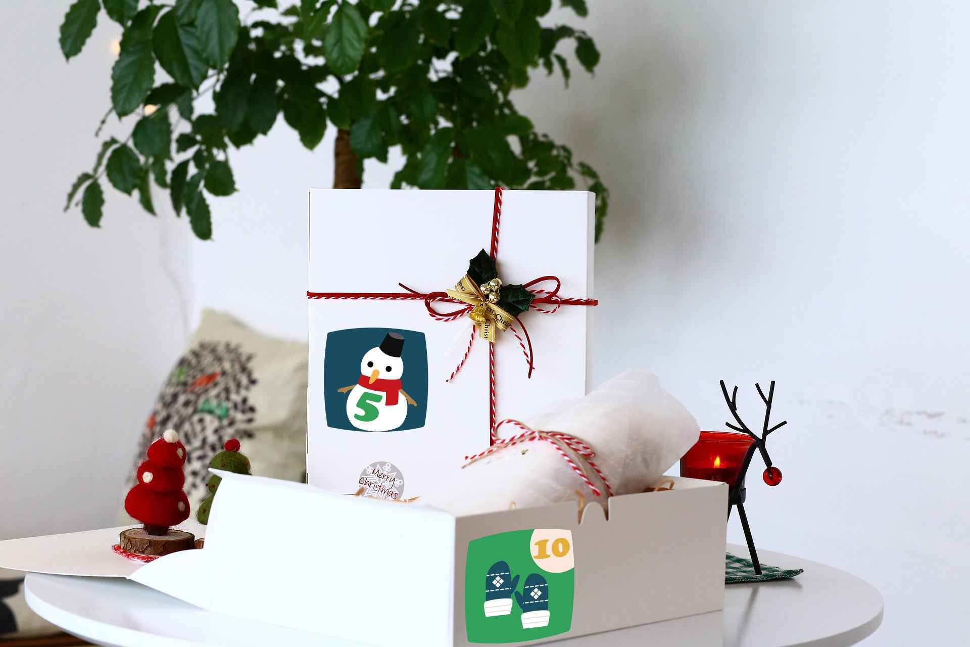 Make a Face Christmas Countdown Calendar Stickers for Kids 32 Sheets