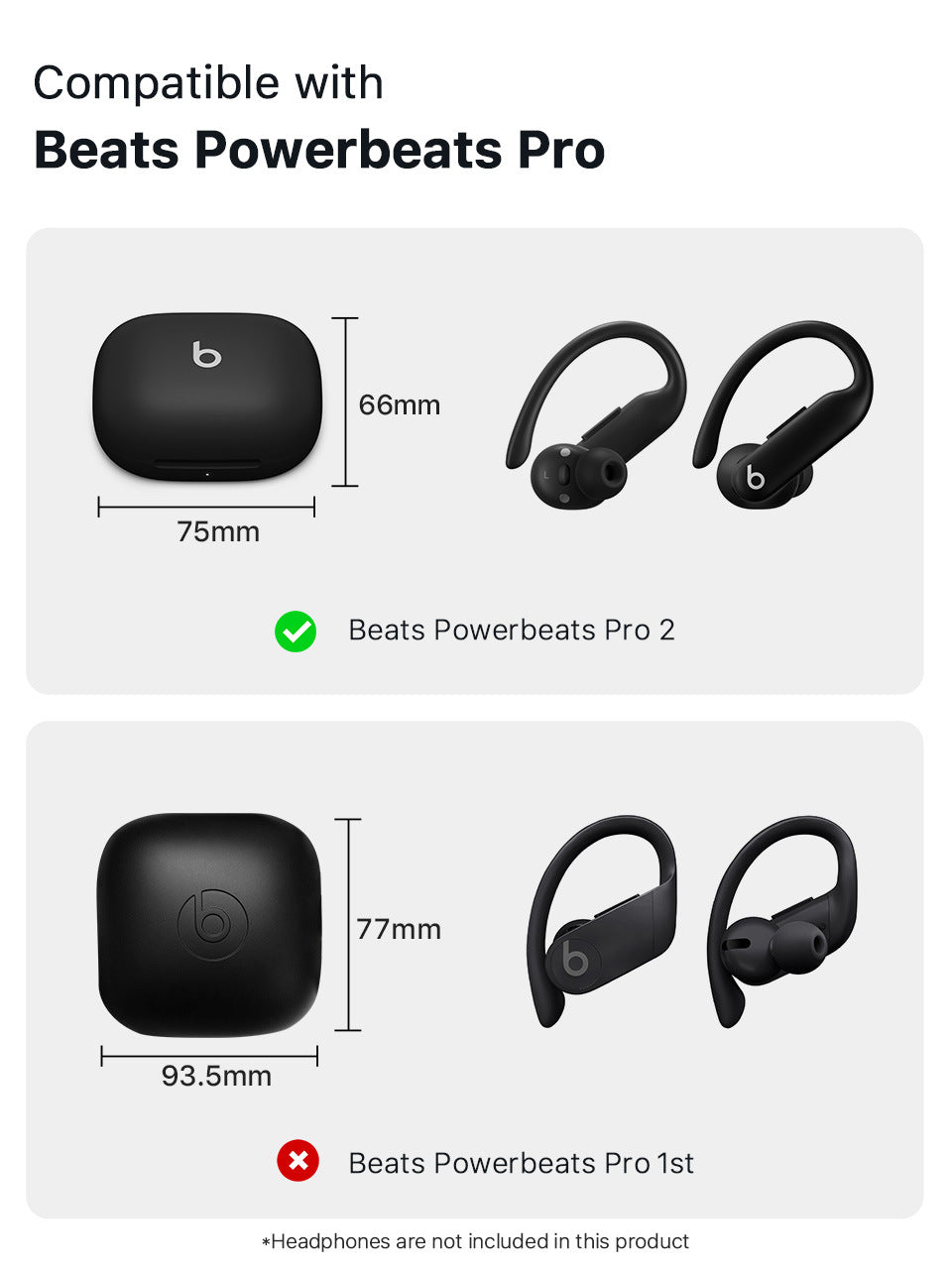 Genuine Leather Case for Apple Powerbeats Pro 2 Bluetooth Earphone Pouch