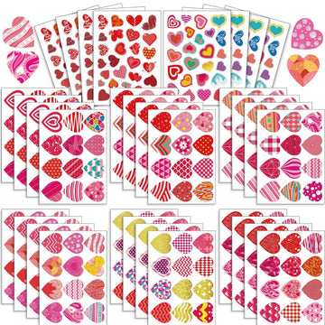 Make a Face Cartoon Valentine's Day DIY Stickers for Kids 24 Sheets