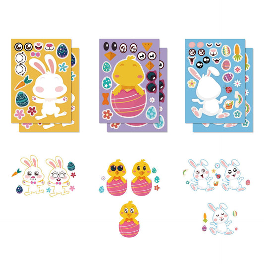 Make a Face Anime Easter Stickers for Kids 24 Sheets
