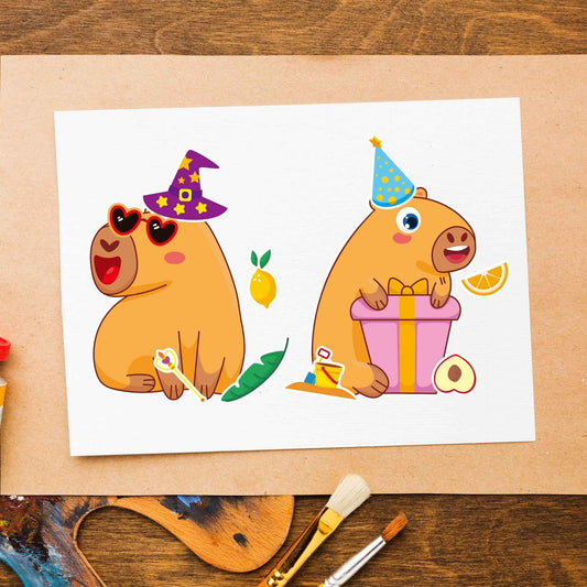 Make a Face Capybara Stickers for Kids 24 Sheets