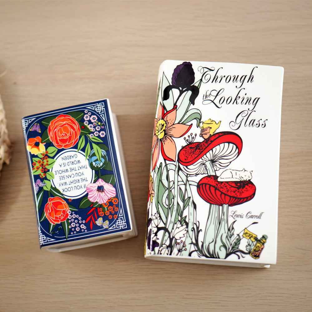 Ceramic Book-Shaped Decorative Planter for Home Decor Book Lovers