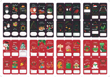 192pcs Merry Christmas To and From Stickers for Gift Box Wrapping