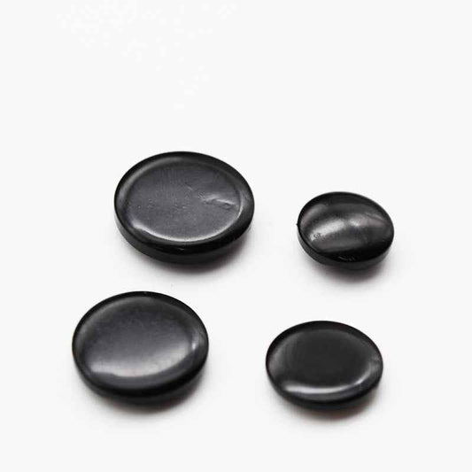 13-20mm Black Round Hidden Hole Resin Buttons 100pcs