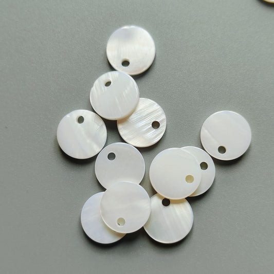 16/24L Natural Shell Round Buttons with Single Hole 40pcs