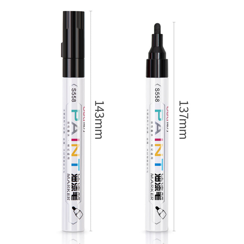 DELI 8 Color Paint Marker Pens Oil Based for Metal Wood Rock Painting
