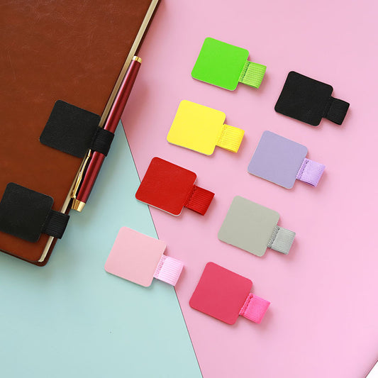 10pcs Self Adhesive Leather Pen Loop Holder for Notebooks