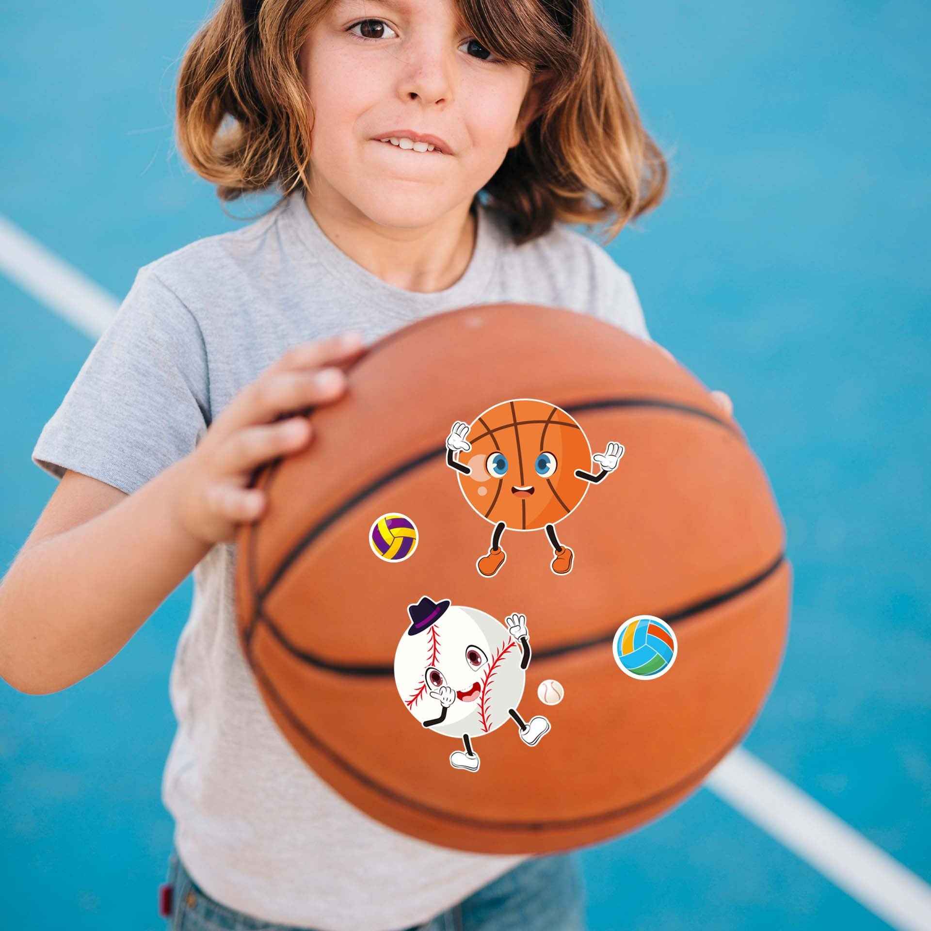Make a Face Football Basketball Stickers for Kids 32 Sheets