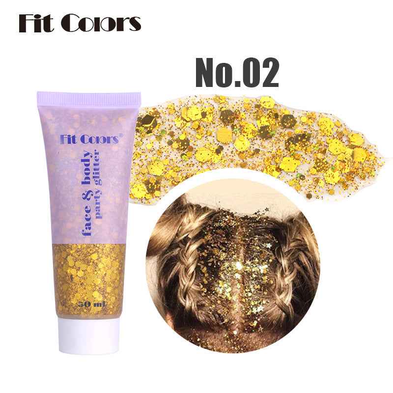 6 Color Face Body Party Glitter Gel 50ml