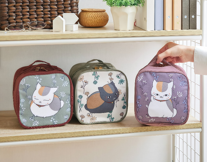 Japanese Cat 3D Top Handle Cosmetic Bag First Aid Kit