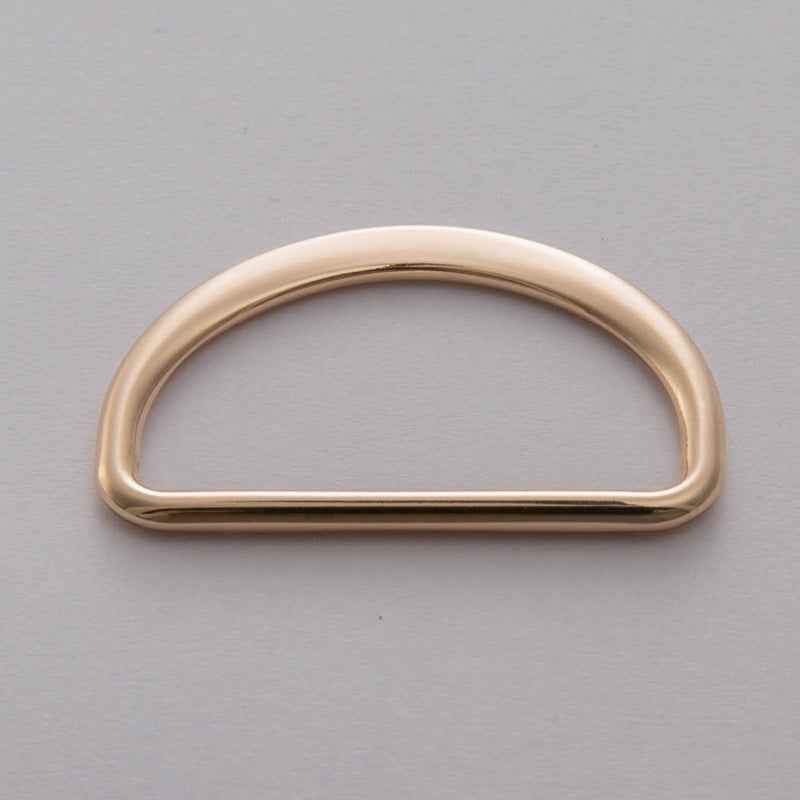 Goldfarbener flacher D-Ring Gürtelclip, ovaler Rahmen mit Metall-Schieber