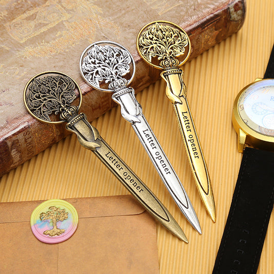 3pcs Retro Letter Opener Knife Compact Portable Envelope Slitter