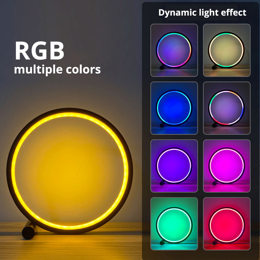 Smart RGBIC Ring Desk Lamp | 10-Inch Gaming Ambient Light | WiFi & Bluetooth