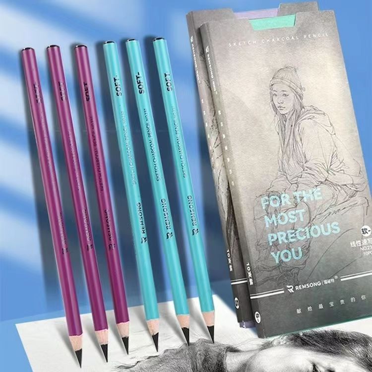 REMSONG 20PCS Soft Sketch Charcoal Pencils Drawing Set