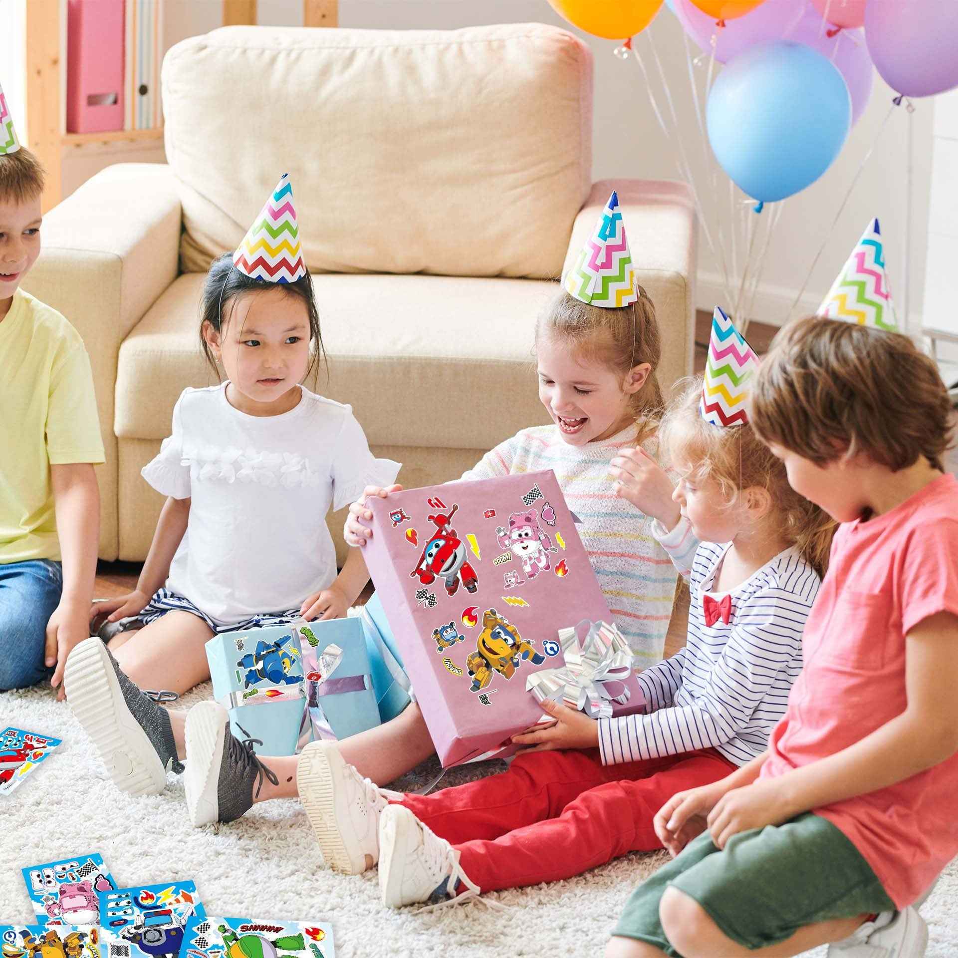 Make a Face Anime Super Wings Stickers for Kids 24 Sheets