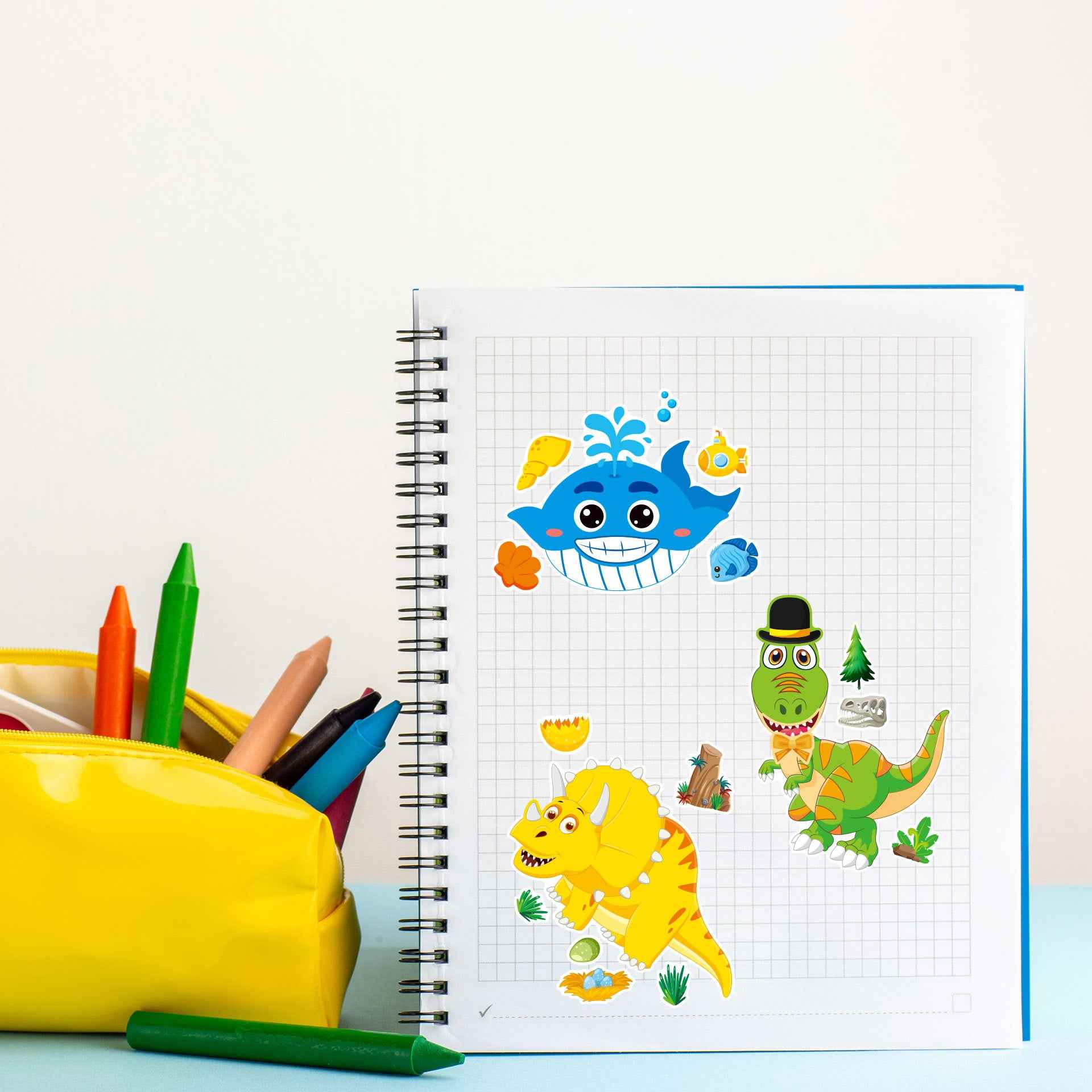 Make a Face Unicorn Dino Tiger DIY Stickers for Kids 24 Sheets