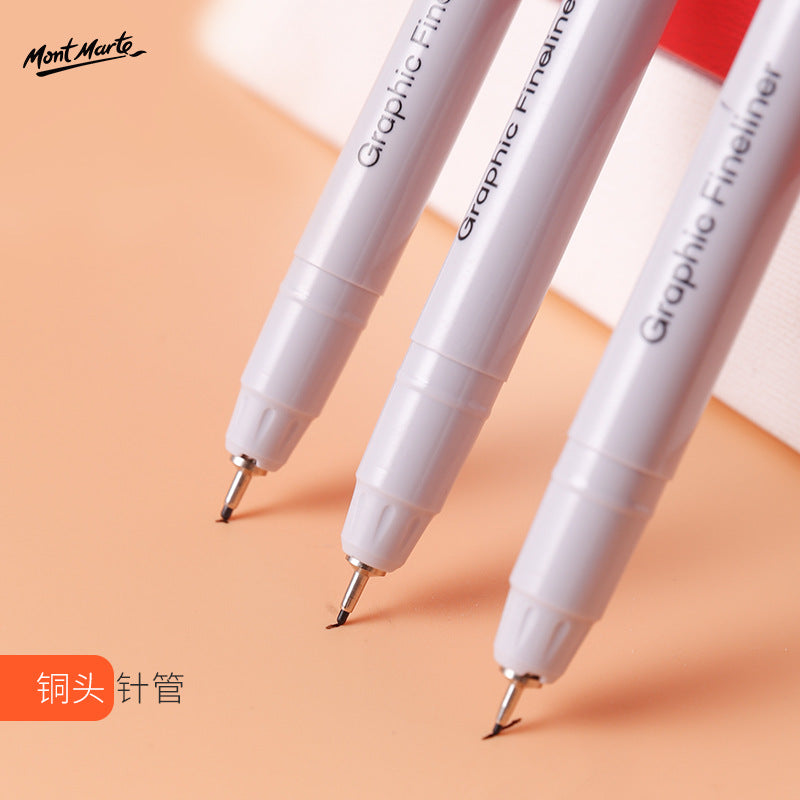 Mont Marte Premium Graphic Fineliners,7 Piece