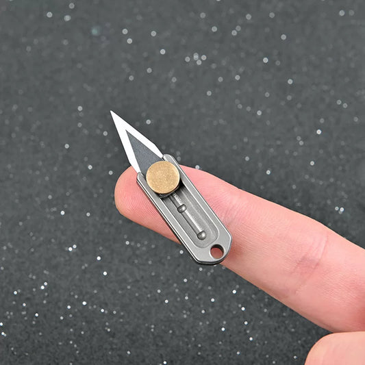 Titanium EDC Pocket Slip Knife | Mini Keychain Box Cutter