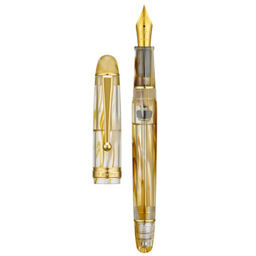 Asvine V126 Frosted Transparent Acrylic Fountain Pen | Vacuum Filling | Ink-View Barrel