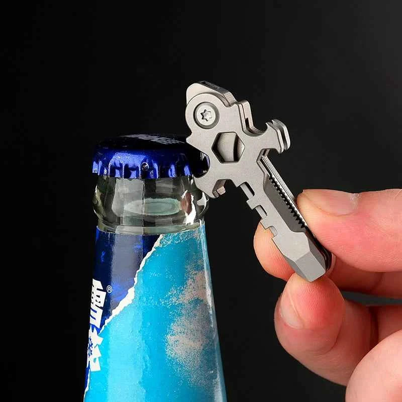 Titanium Multi-Tool EDC Bottle Opener Box Cutter M3/M4 Wrench