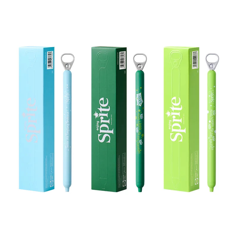KACO x Sprite Limited Edition Side-Click Gel Pen Black Ink 0.5mm 3-Pack
