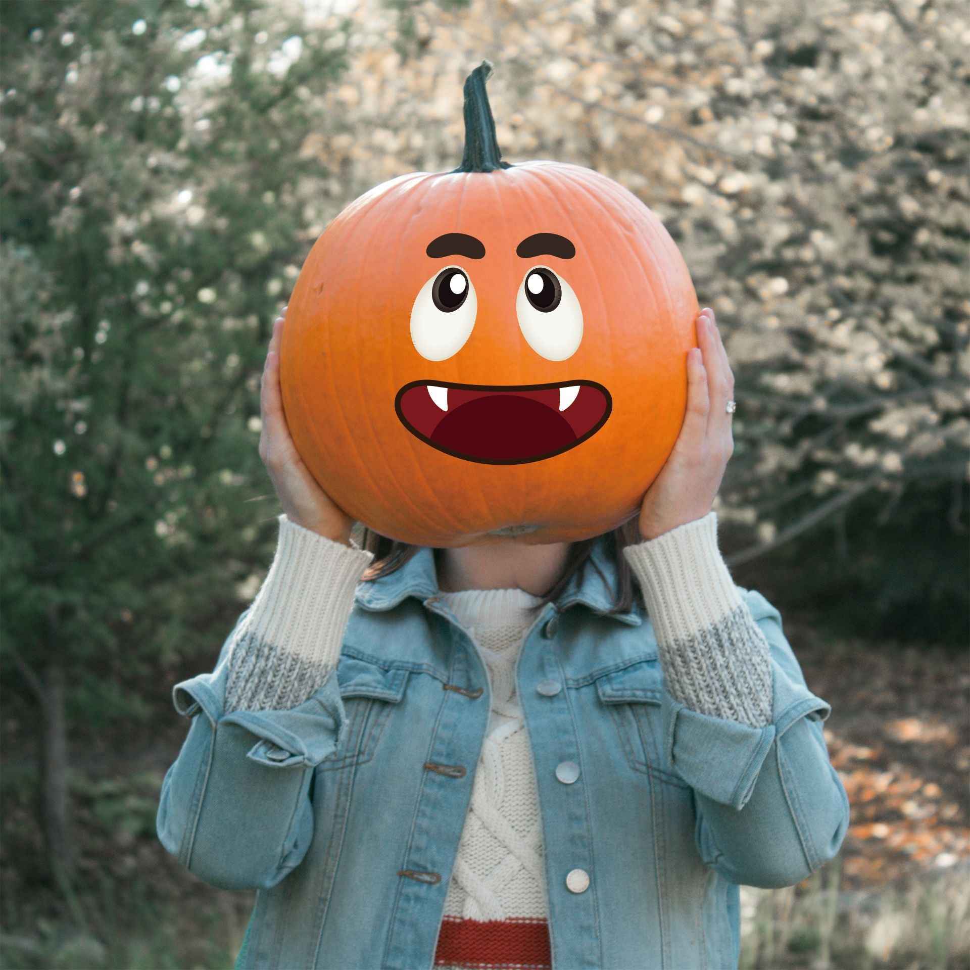 Make a Face Halloween Pumpkin Emoji Stickers for Kids 12 Sheets