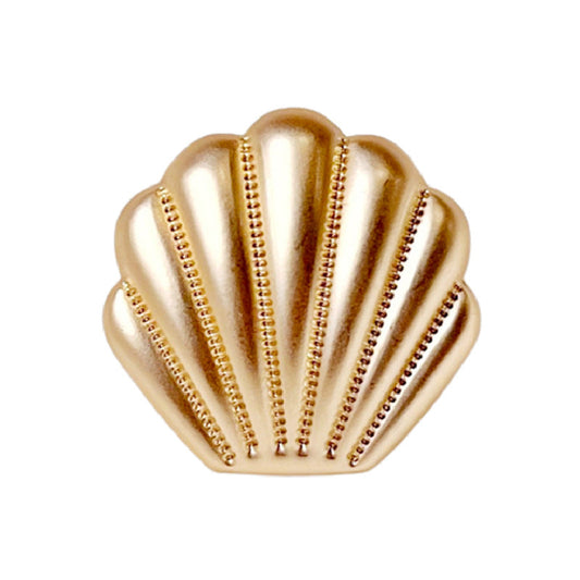 18/23mm French Matte Gold Silver Shell-Style Metal Shank Buttons 12pcs Gold