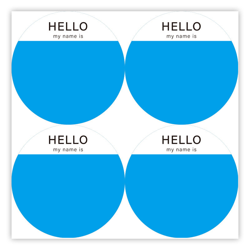200Pcs Hello Name Tags Hello My Name is Stickers 8cm Round - TTpen