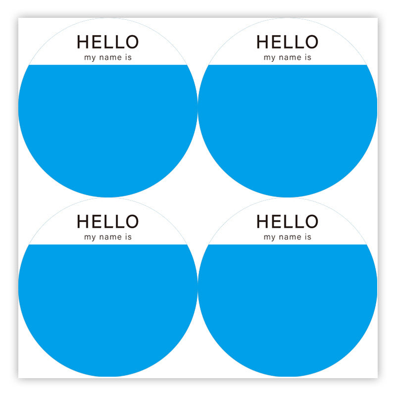 200Pcs Hello Name Tags Hello My Name is Stickers 8cm Round