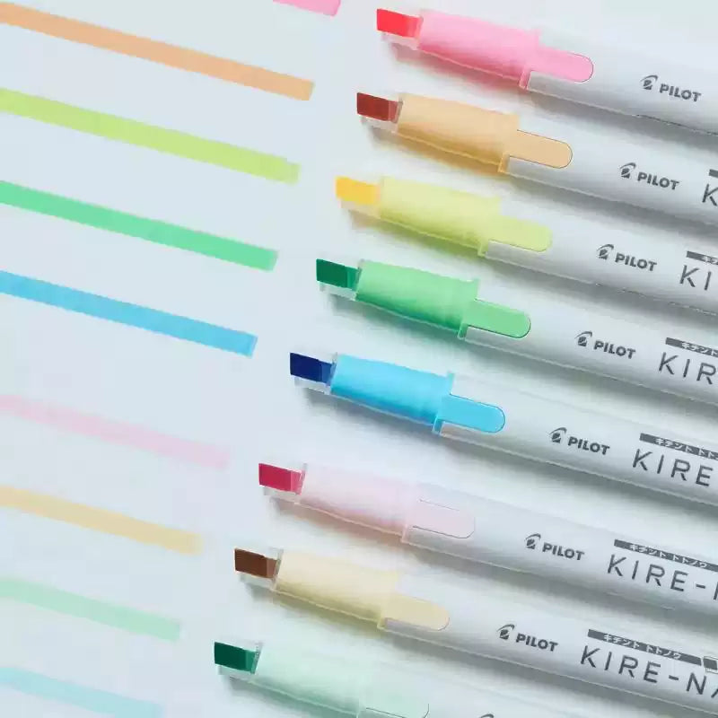 Pilot Kire-Na Dual Tip Highlighter - Set of 5 Colors - TTpen