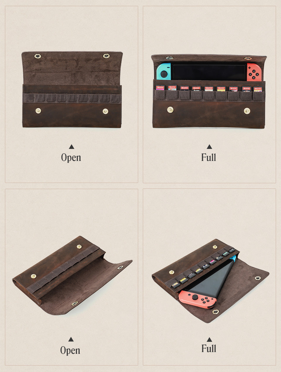 CONTACTS FAMILY Nintendo Switch 2 Leather Case | 9 Game Card Slots