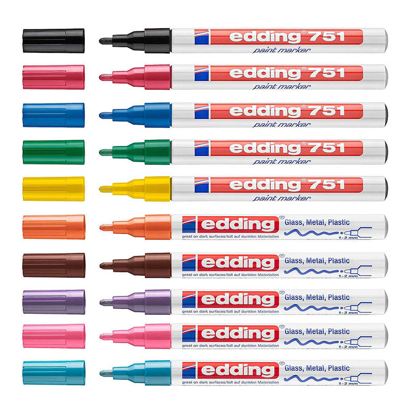 Edding 751 lakový popisovač 1-2mm kulaté hroty