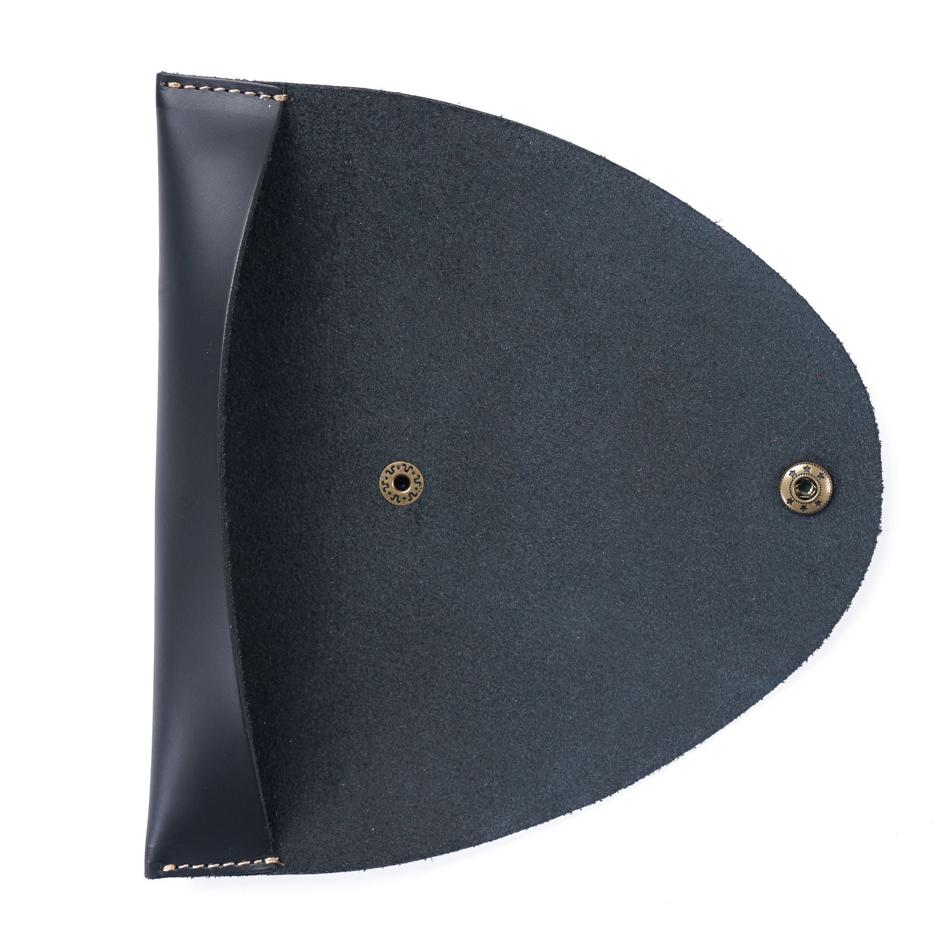 Handmade Genuine Leather Fountain Pen Sleeve – Snap Button Roll Pouch