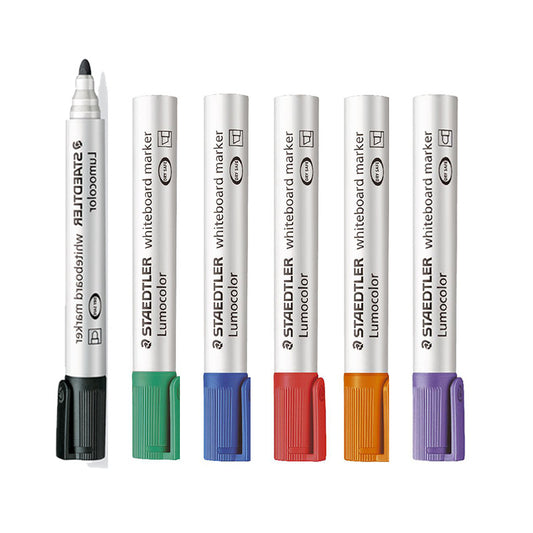 STAEDTLER 351 Lumocolor Whiteboard Marker Bullet Tip 6 Colours