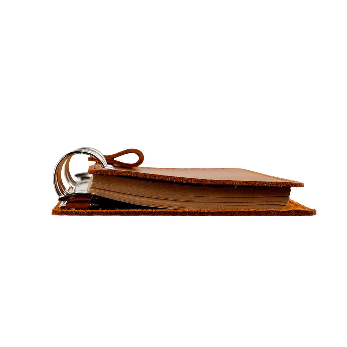 A6 Vintage Genuine Leather 6-Ring Binder Notebook with Pen Loop