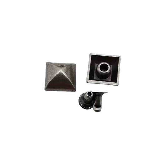 10/15MM Vintage Silver Pyramid Studs Punk Gothic Rivets 30 Pack