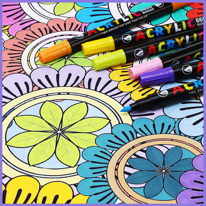 Guangna Acrylic Paint Marker Pens 84 Colors,Dual Brush Tip - TTpen