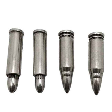 Vintage silver bullet spike studs, 2 styles, four studs shown