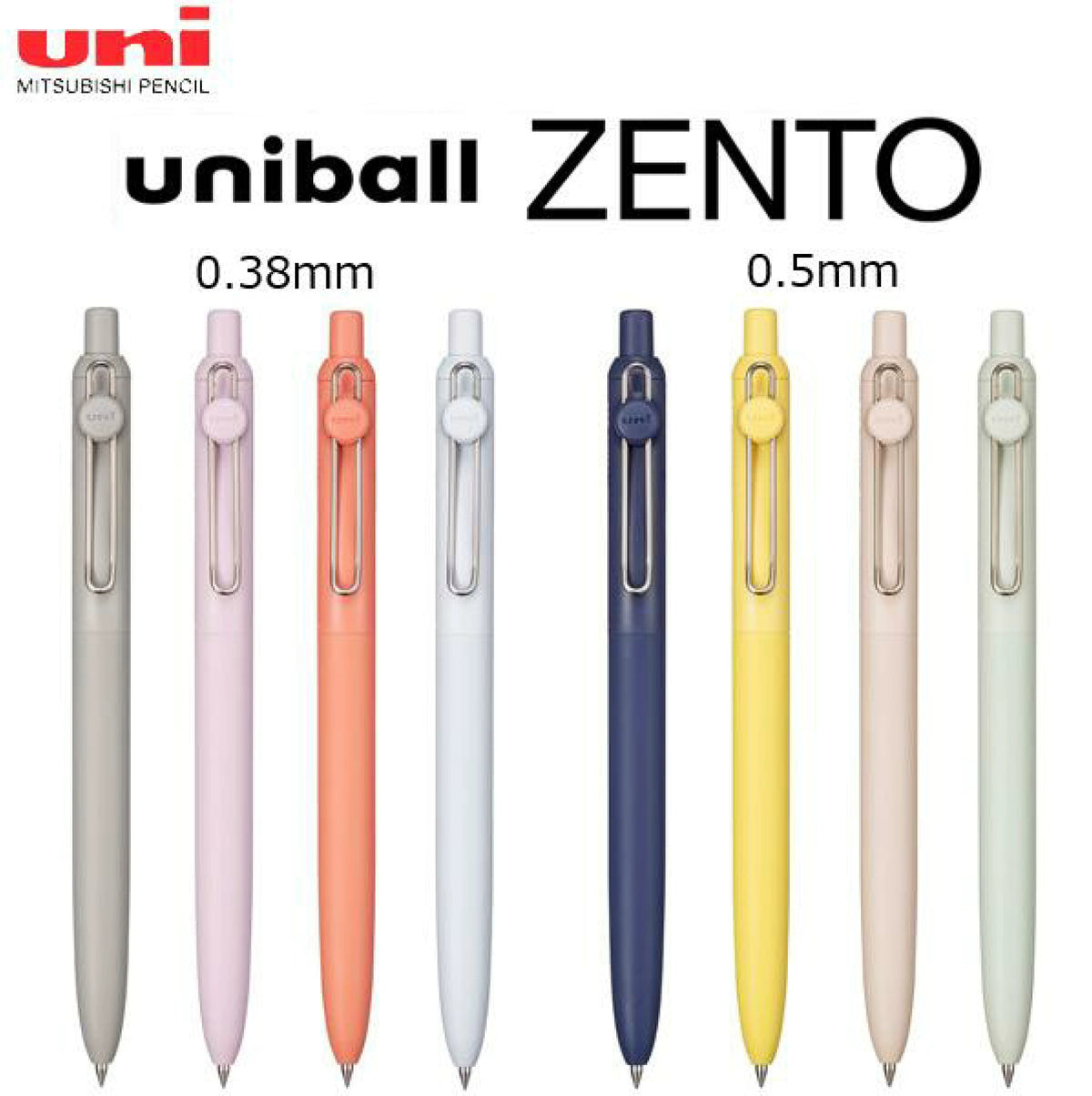 Unipen Pilot Uni-ball ZENTO Standard Model Water Based Ballpoint Pen 4pcs