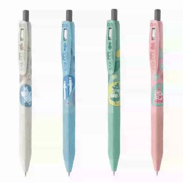 sara品です Zebra SARASA Clip x Moomin Gel Pen - 0.5mm 4 Pack - Limited Edition