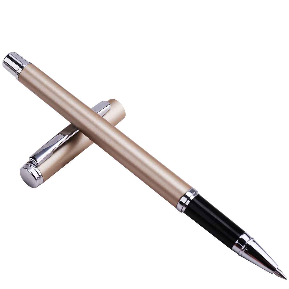 Deli S82 Metal Barrel Gel Pen 0.5mm Black Ink - 4 Pack